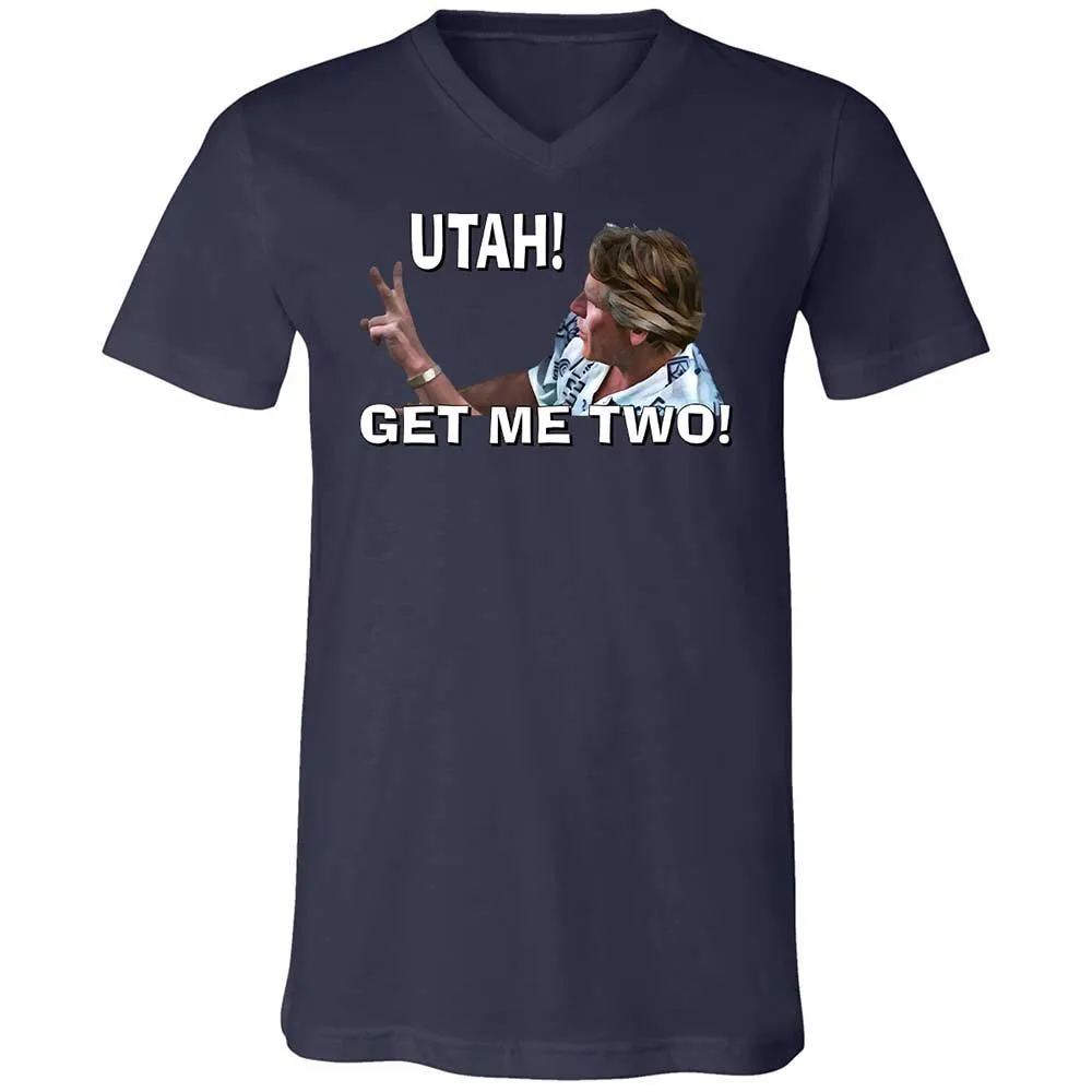 Unisex V-Neck T-Shirt - 4696MLQE - Navy - 12