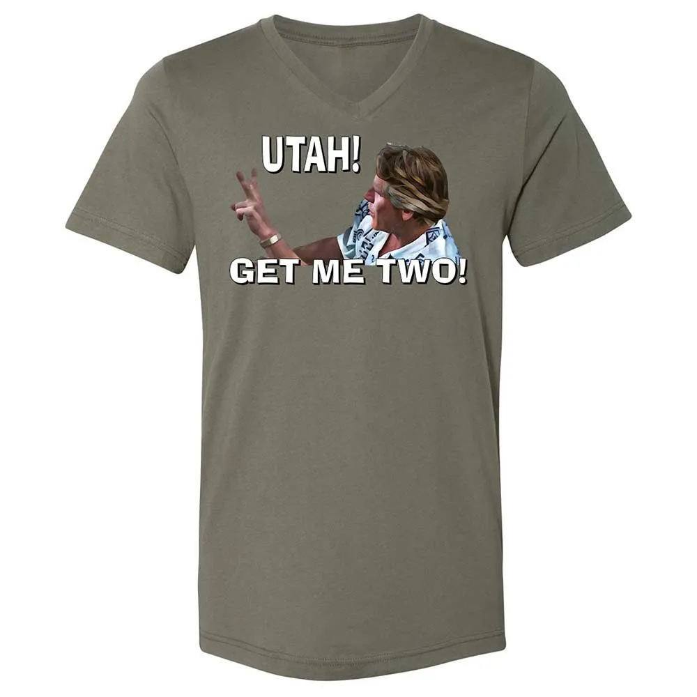 Unisex V-Neck T-Shirt - 4696MLQE - Military Green - 15