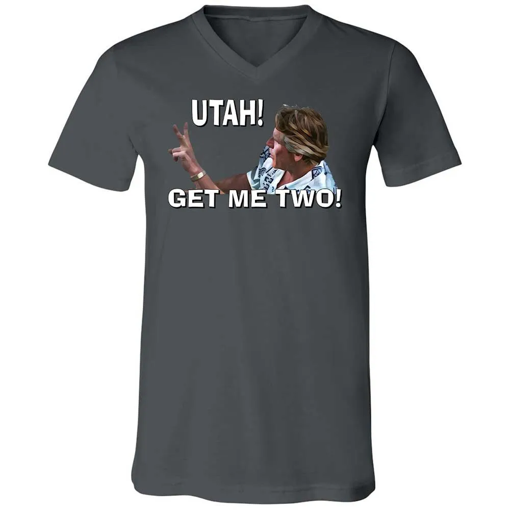 Unisex V-Neck T-Shirt - 4696MLQE - Asphalt - 16