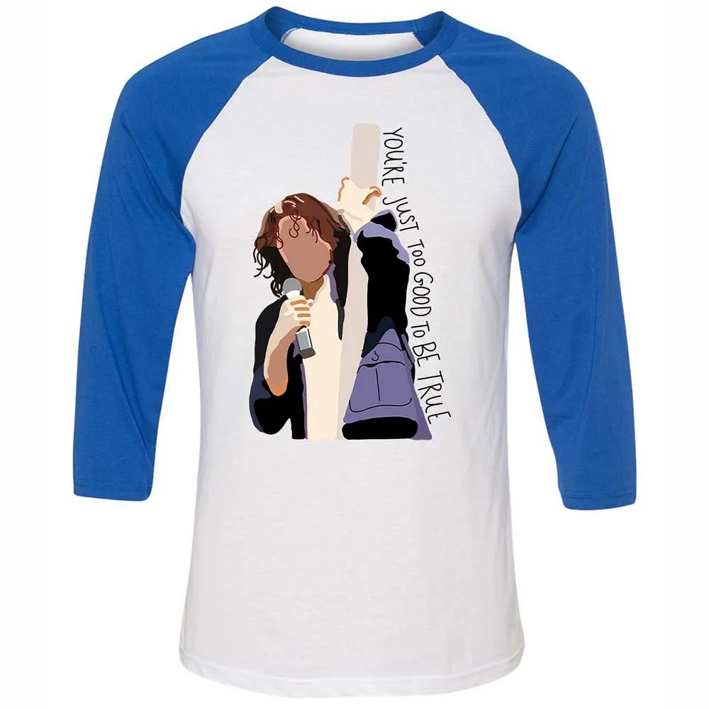 Unisex 3/4 Baseball Tee - N7BF6MUR - White/True Royal - 10