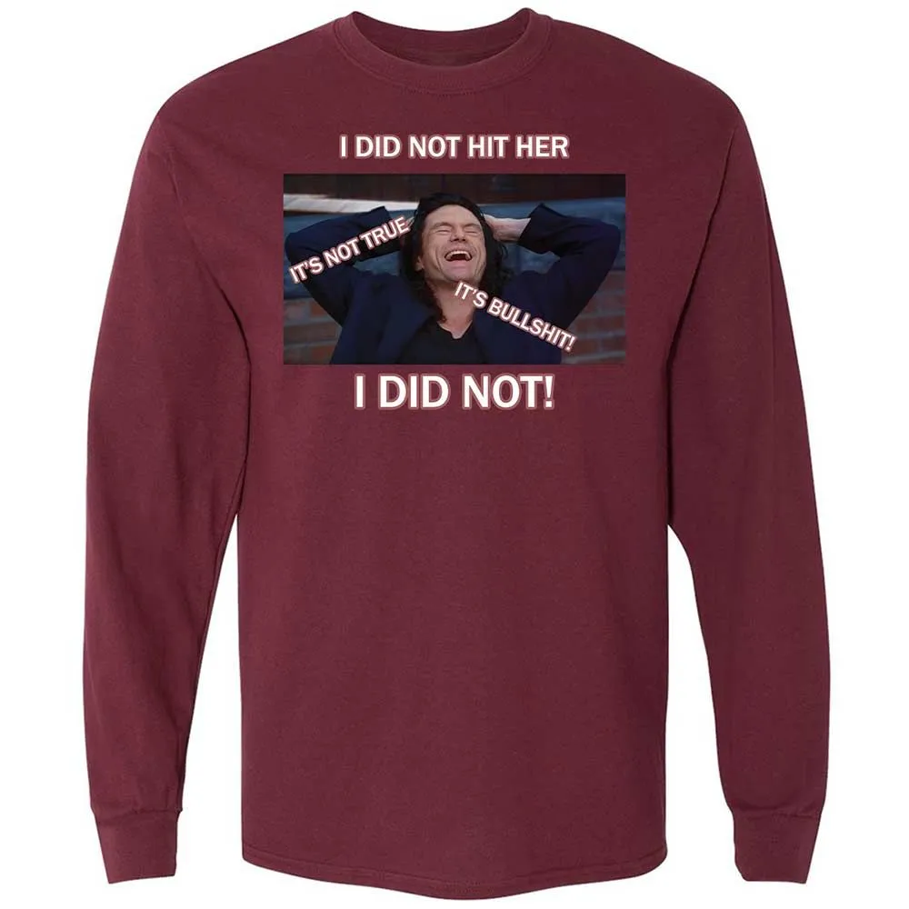 Long Sleeve T-Shirt - DNW2NE3R - Maroon - 16