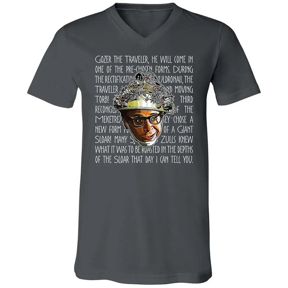 Unisex V-Neck T-Shirt - W1X6DM6J - Asphalt - 13
