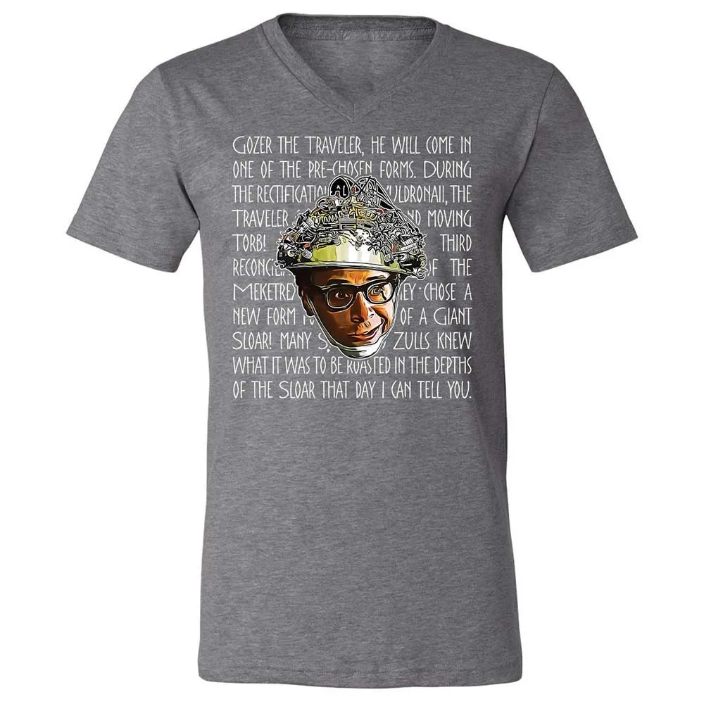 Unisex V-Neck T-Shirt - W1X6DM6J - Deep Heather - 14