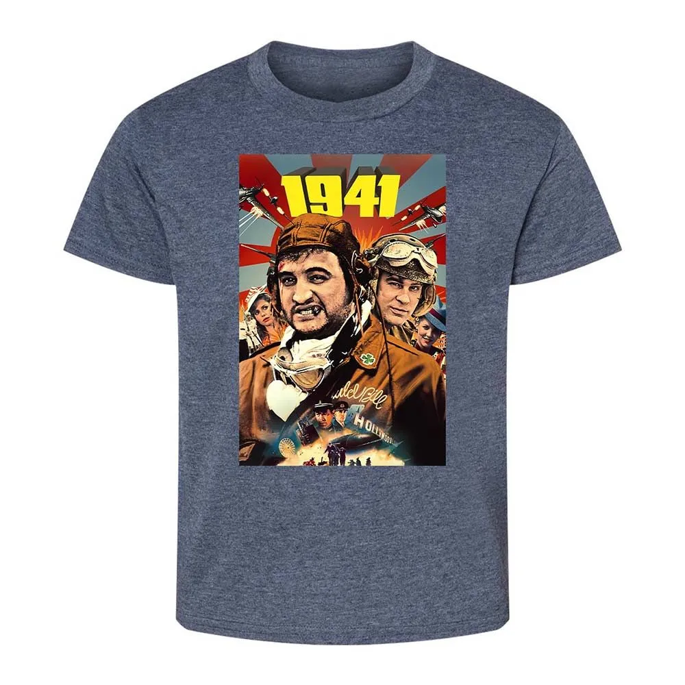 Kids T-Shirt - SAGKB7TZ - Heather Navy - 9