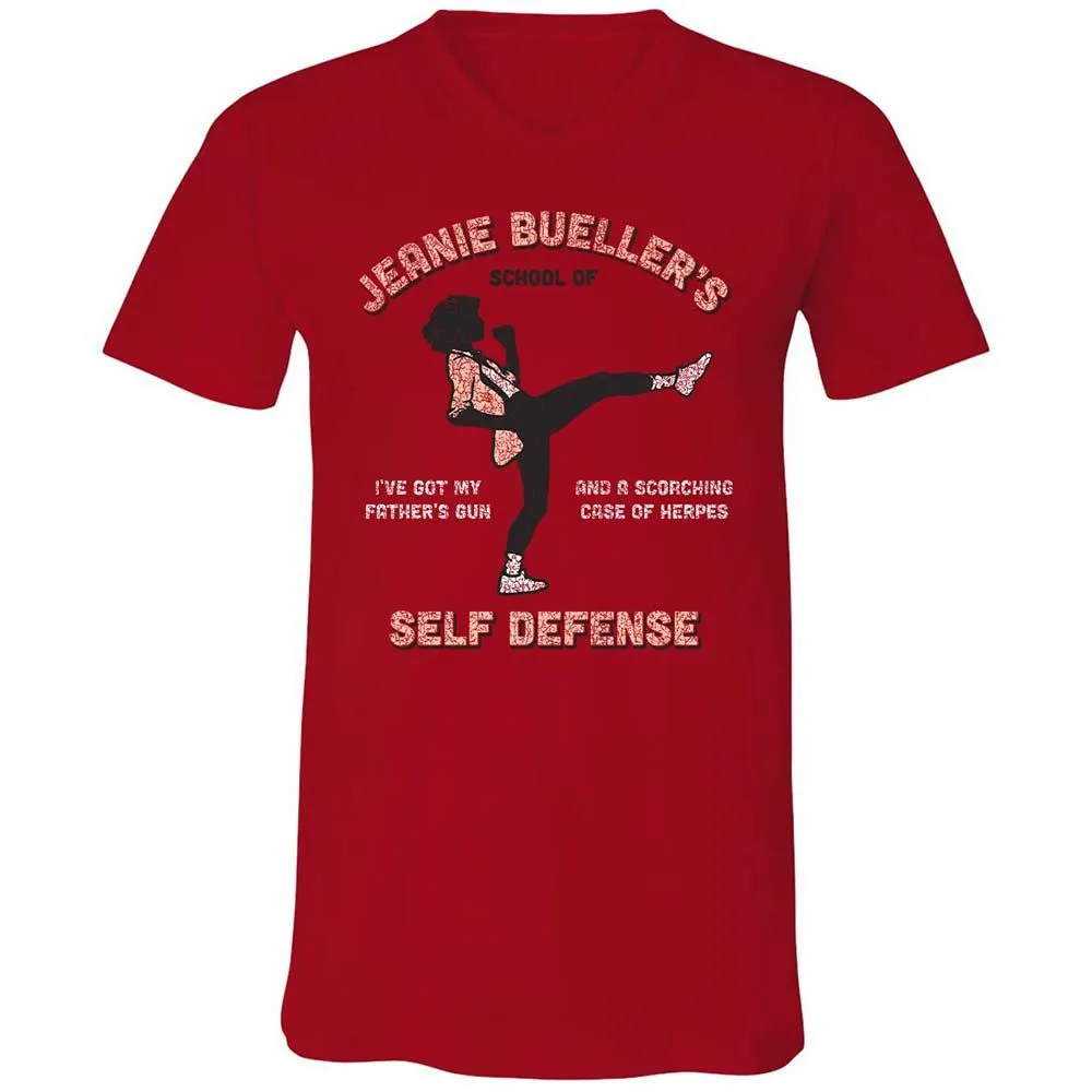 Unisex V-Neck T-Shirt - 1ZV9QU3S - Red - 5