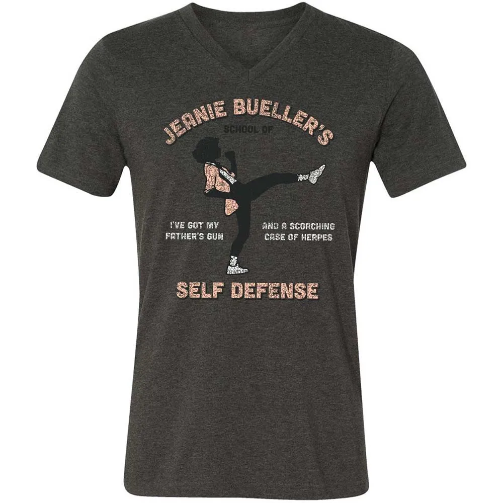 Unisex V-Neck T-Shirt - 1ZV9QU3S - Dark Grey Heather - 8