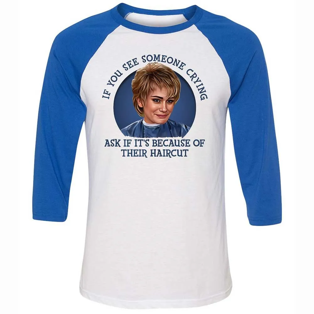 Unisex 3/4 Baseball Tee - 88MFHM3N - White/True Royal - 10