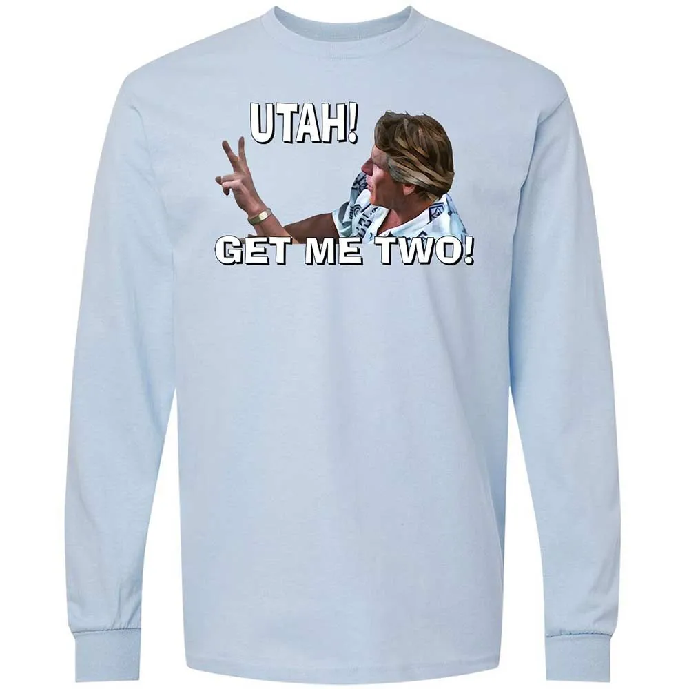 Long Sleeve T-Shirt - H69C3CDQ - Light Blue - 4