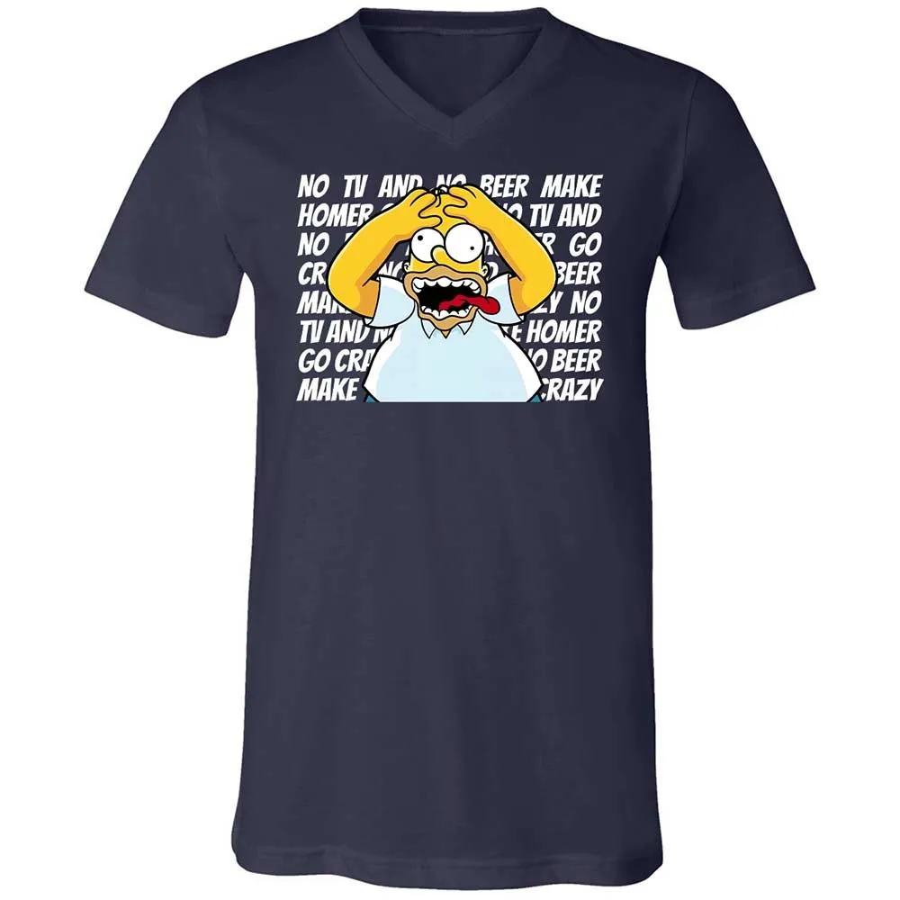 No TV and No Beer Make Homer Go Crazy - Navy - 2