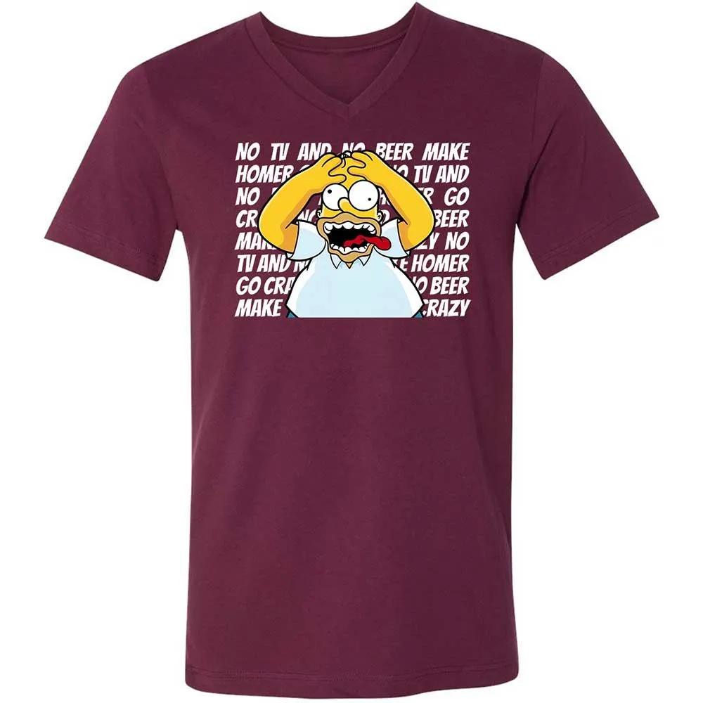 No TV and No Beer Make Homer Go Crazy - Maroon - 8