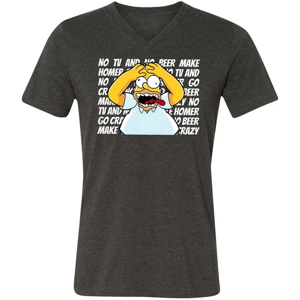No TV and No Beer Make Homer Go Crazy - Dark Grey Heather - 9