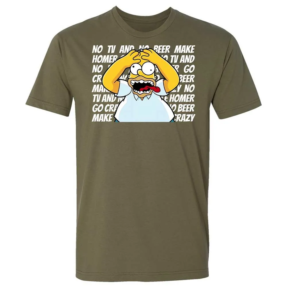 No TV and No Beer Make Homer Go Crazy - Military Green - 8