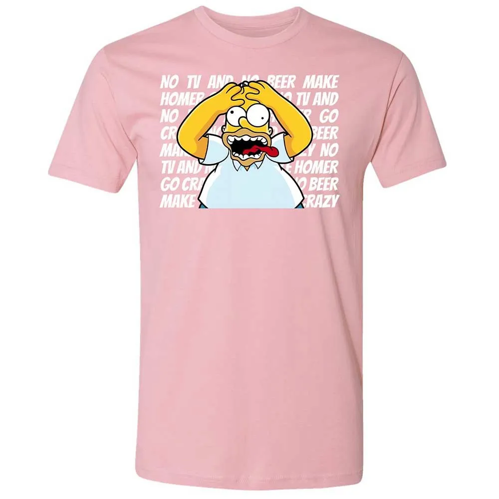 No TV and No Beer Make Homer Go Crazy - Light Pink - 16