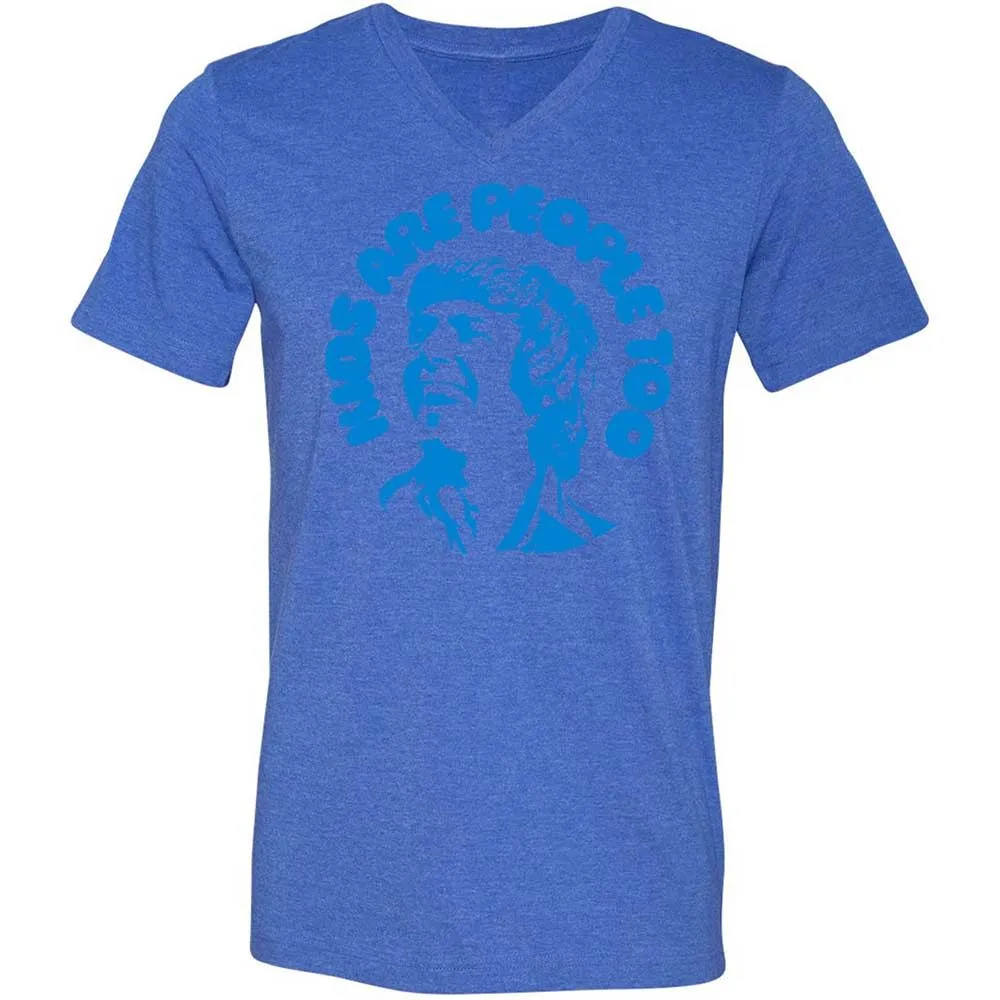 Unisex V-Neck T-Shirt - GEME3SJ5 - Heather True Royal - 4