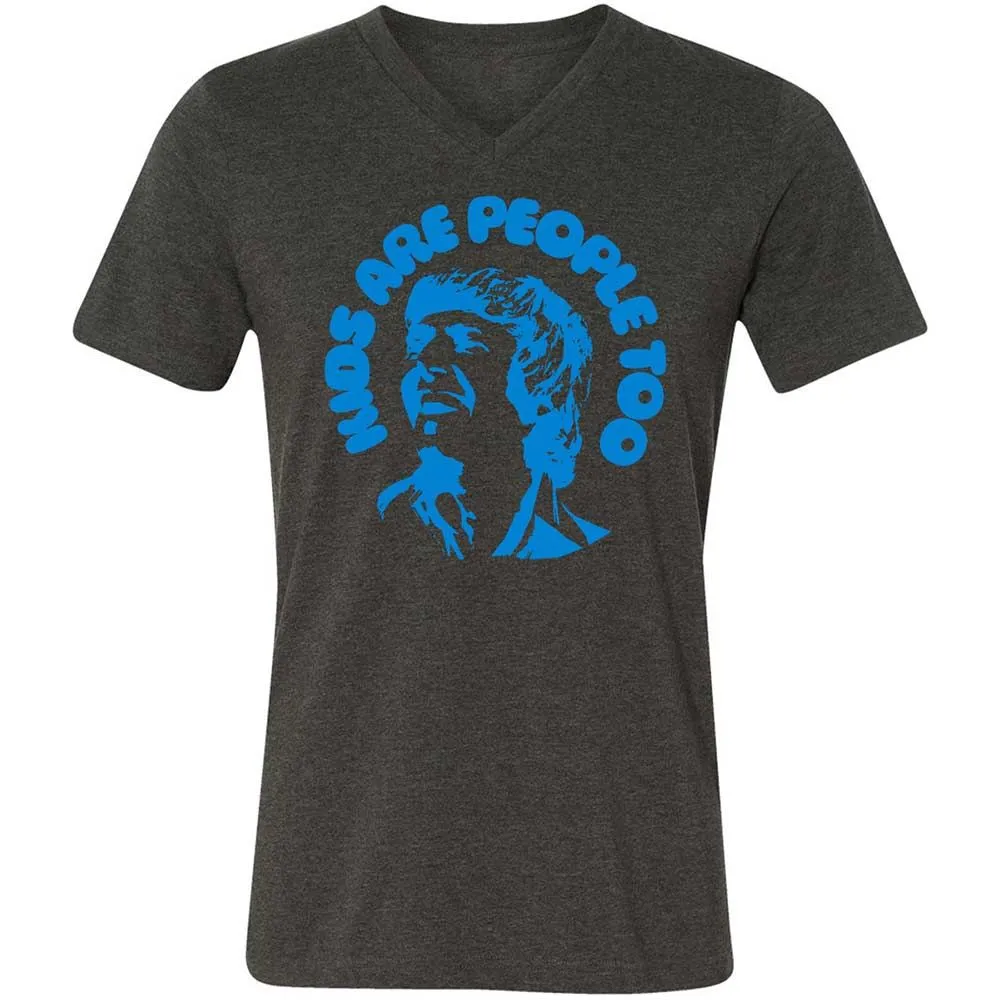 Unisex V-Neck T-Shirt - GEME3SJ5 - Dark Grey Heather - 8