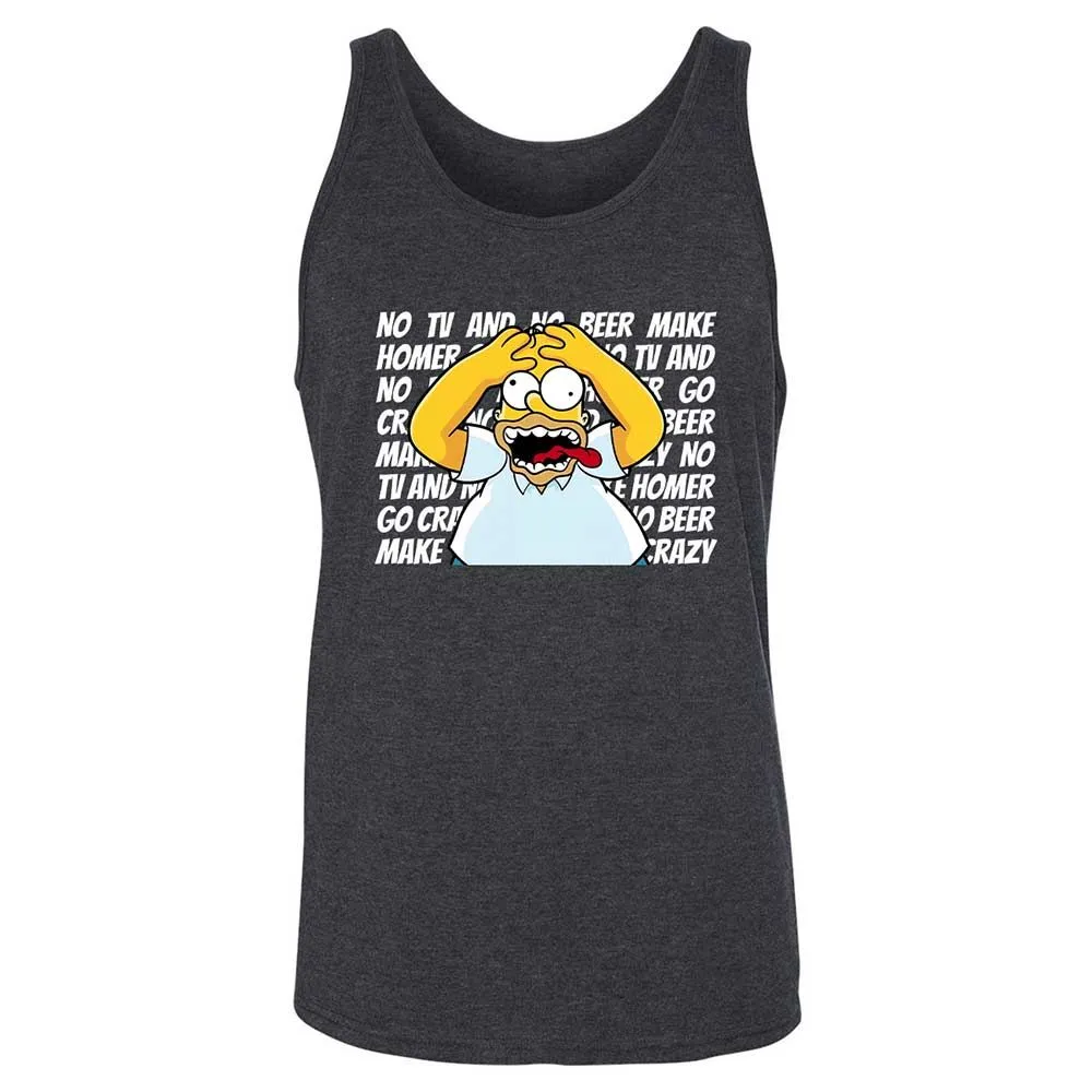 No TV and No Beer Make Homer Go Crazy - Dark Grey Heather - 5