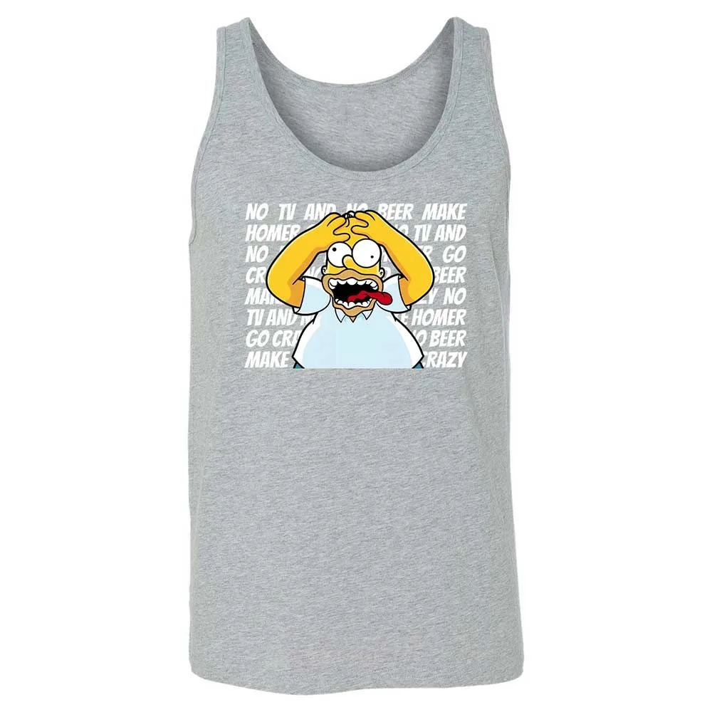 No TV and No Beer Make Homer Go Crazy - Athletic Heather - 10