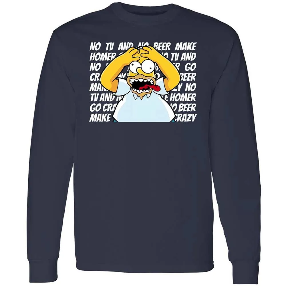 No TV and No Beer Make Homer Go Crazy - Navy - 2