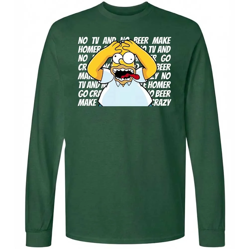 No TV and No Beer Make Homer Go Crazy - Forest Green - 4