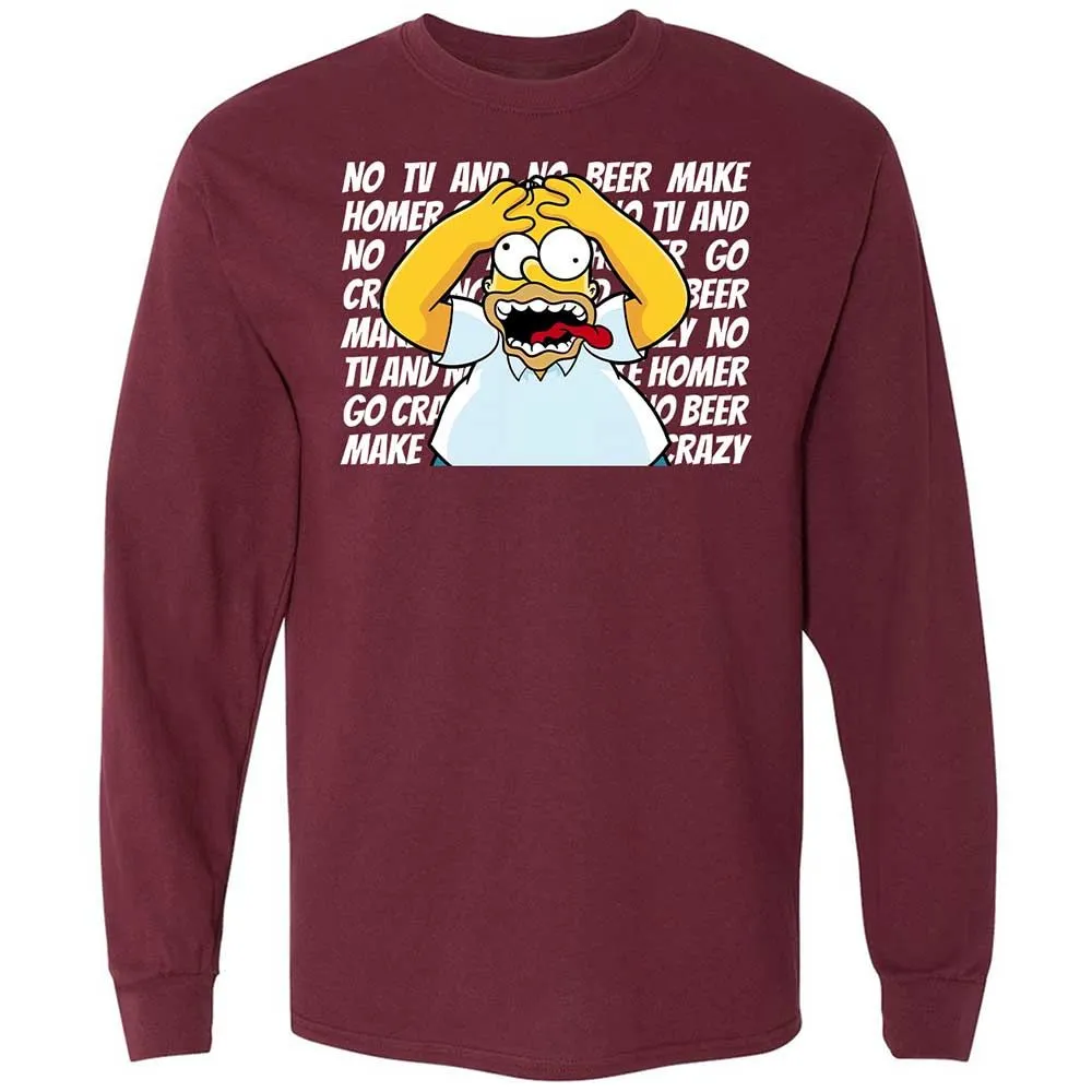No TV and No Beer Make Homer Go Crazy - Maroon - 6