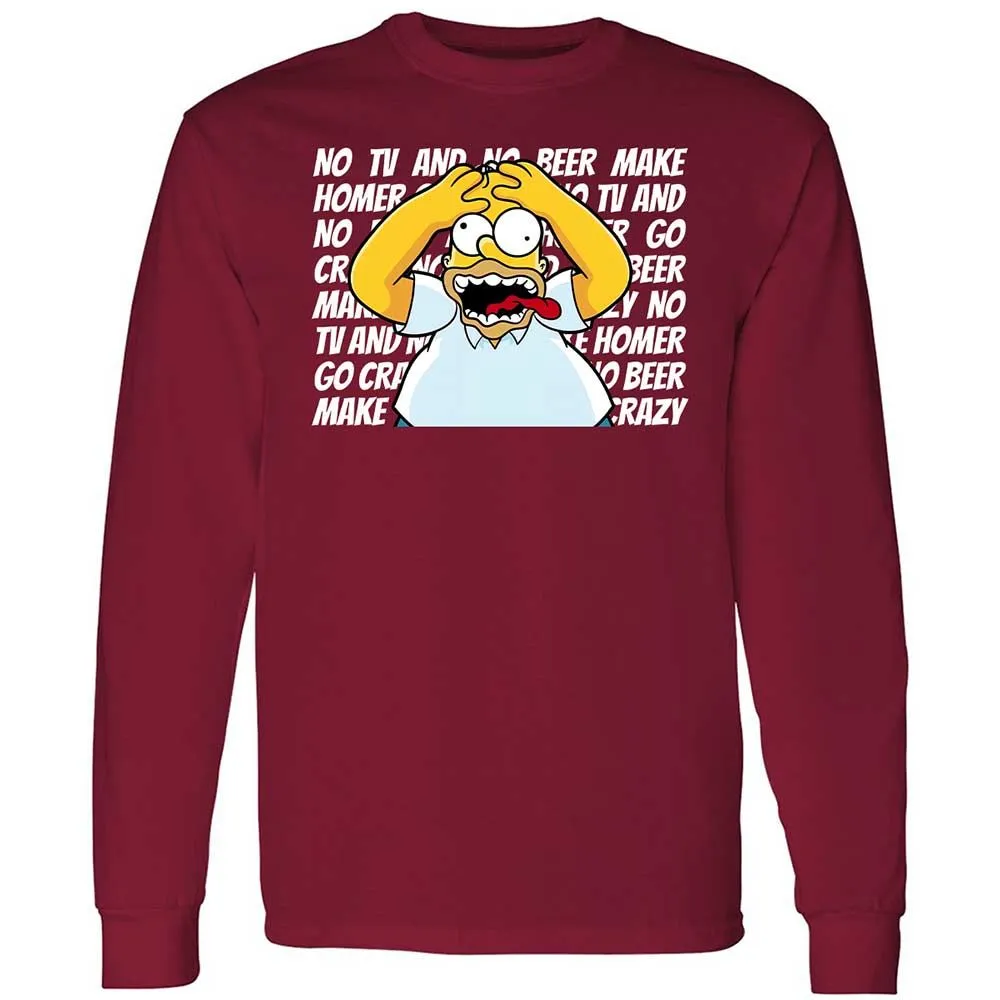 No TV and No Beer Make Homer Go Crazy - Cardinal Red - 7