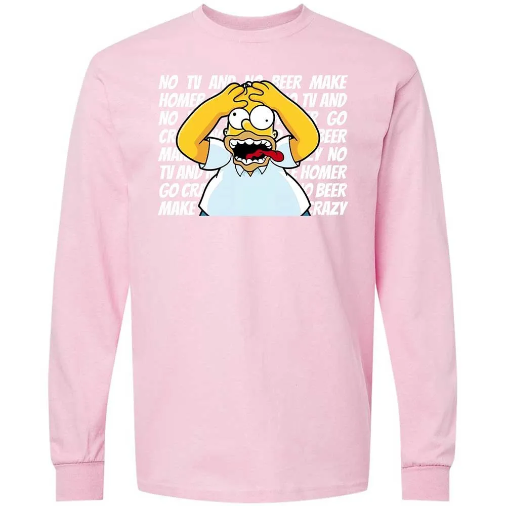 No TV and No Beer Make Homer Go Crazy - Light Pink - 16