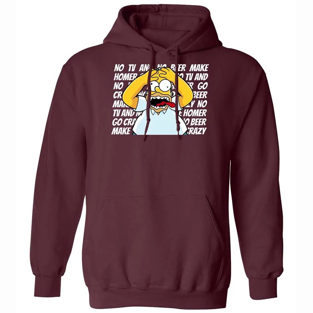 No TV and No Beer Make Homer Go Crazy - Maroon - 7