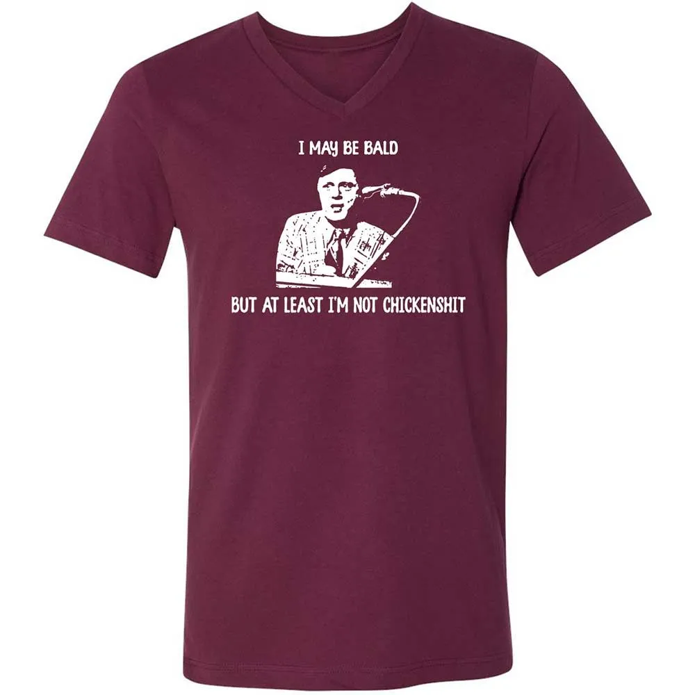 Unisex V-Neck T-Shirt - 4UFTVSXE - Maroon - 8