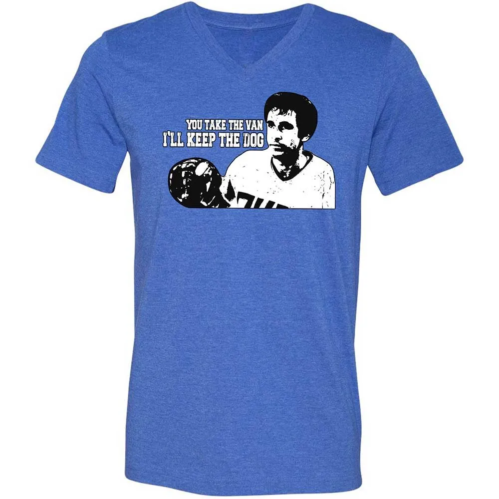 Unisex V-Neck T-Shirt - YB67RA82 - Heather True Royal - 5