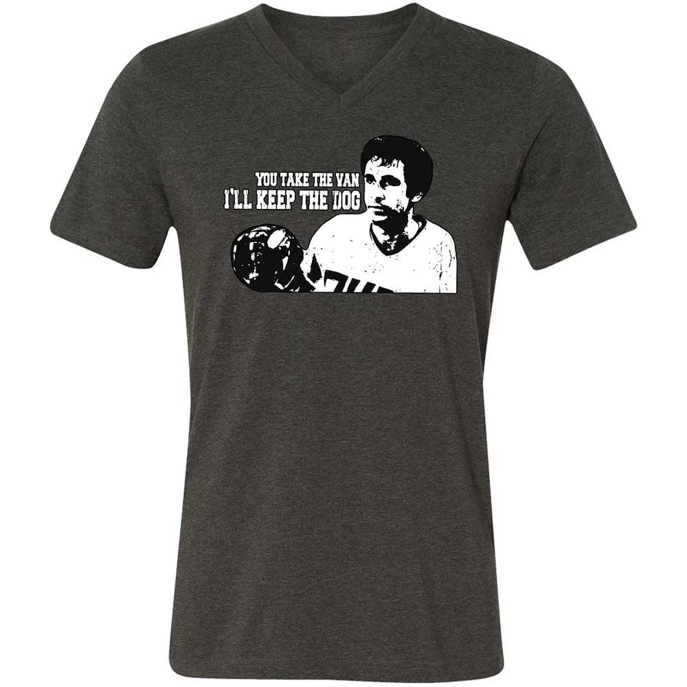 Unisex V-Neck T-Shirt - YB67RA82 - Dark Grey Heather - 9