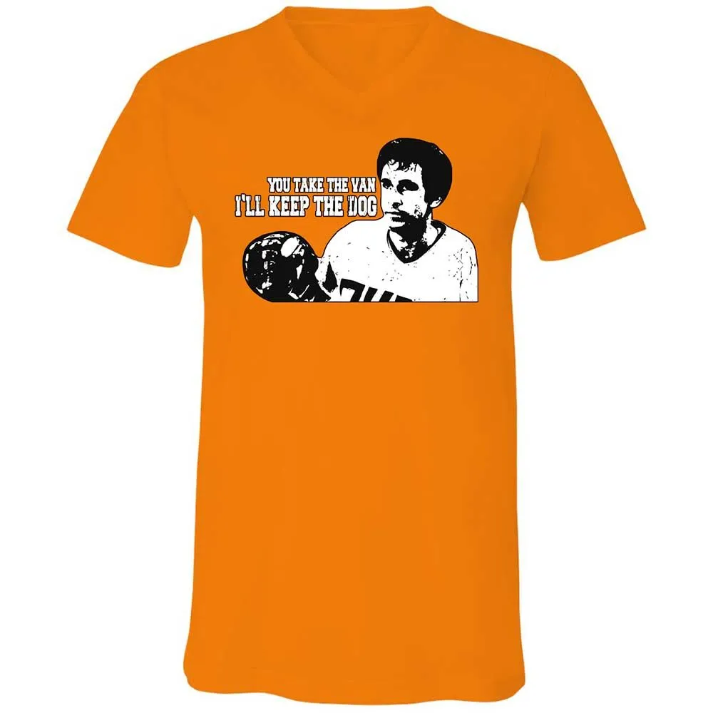 Unisex V-Neck T-Shirt - YB67RA82 - Orange - 12