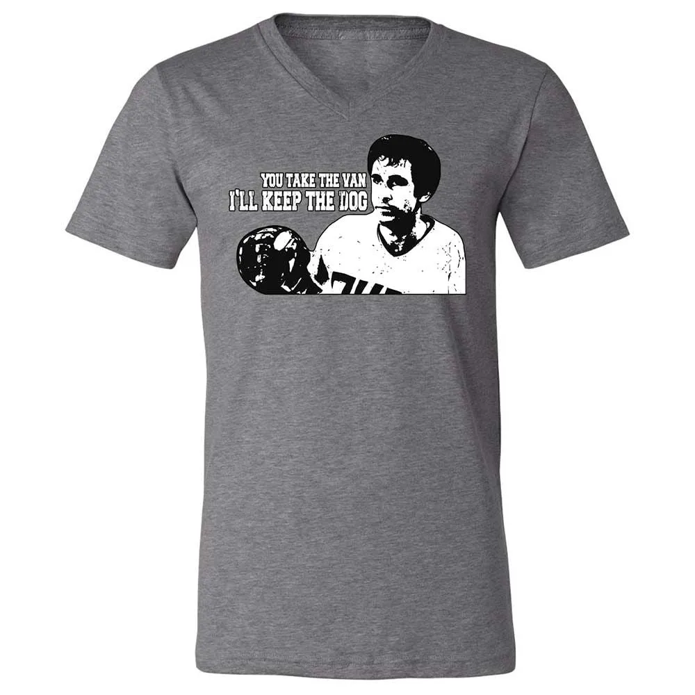 Unisex V-Neck T-Shirt - YB67RA82 - Deep Heather - 14