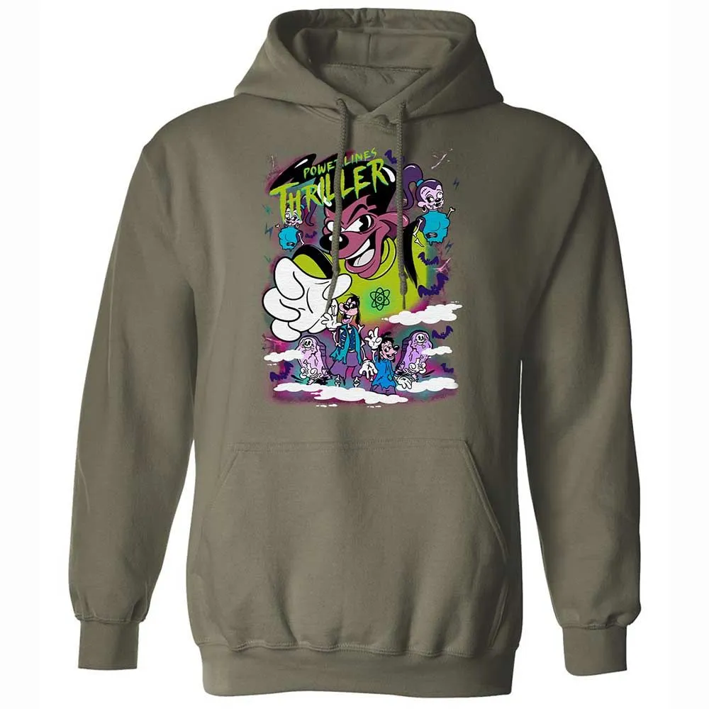 Vintage Pop Cartoon Horror Mashup - Military Green - 9