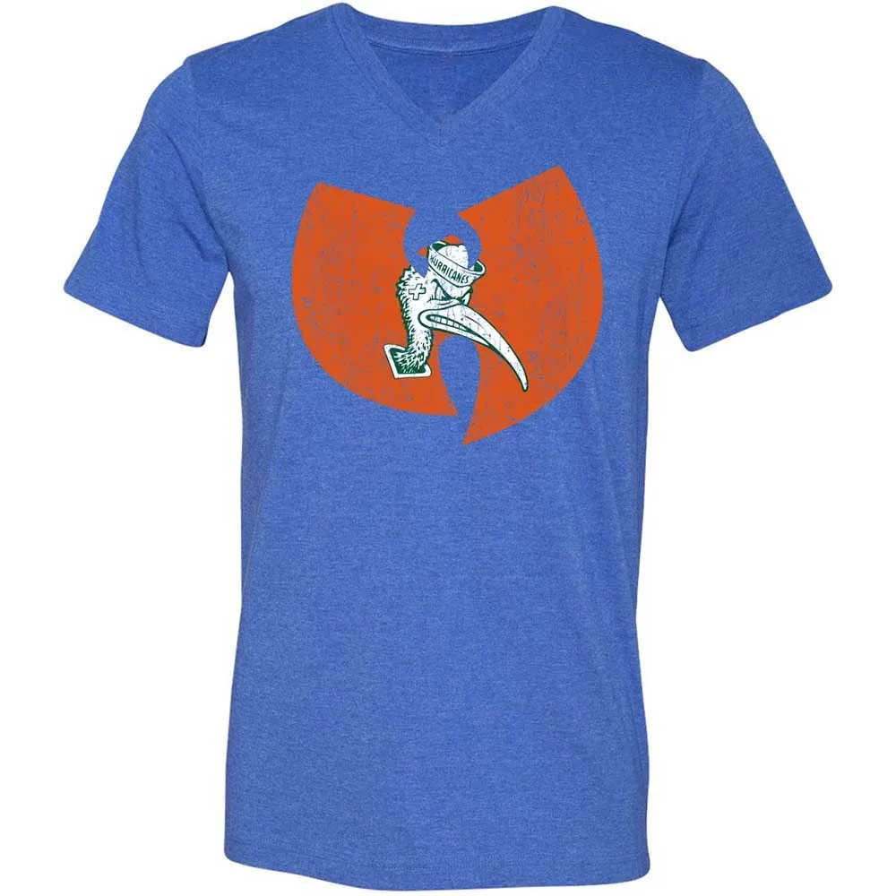 Unisex V-Neck T-Shirt - 664ZFFS9 - Heather True Royal - 5