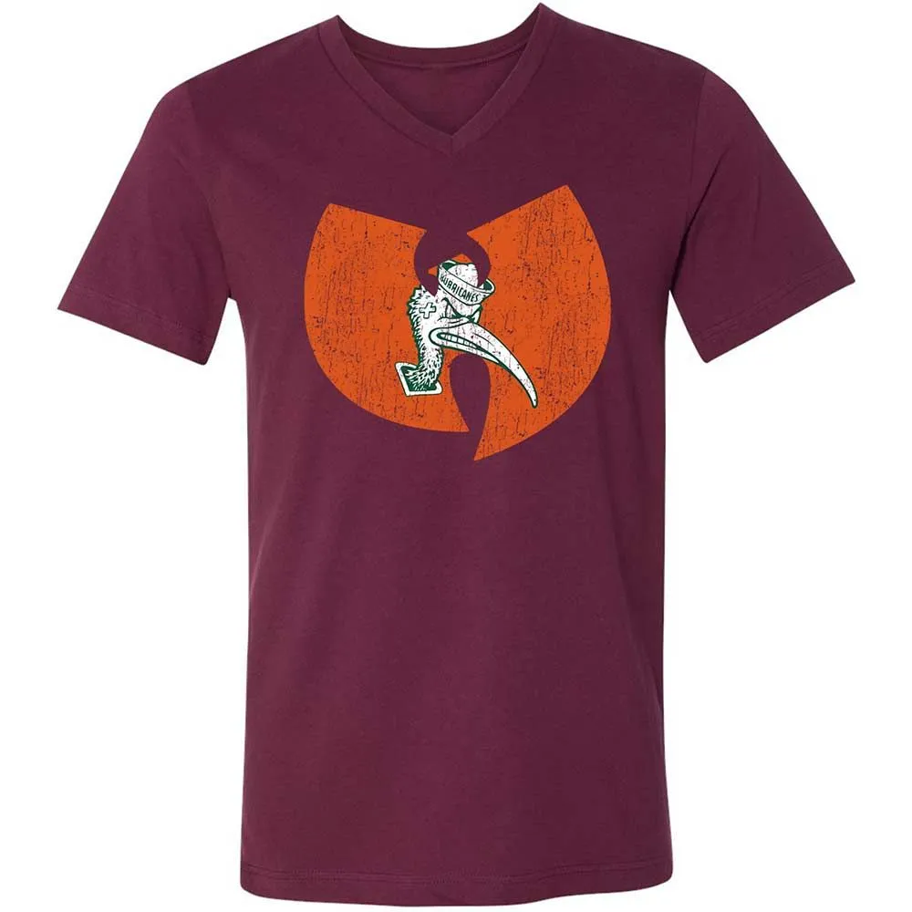 Unisex V-Neck T-Shirt - 664ZFFS9 - Maroon - 8