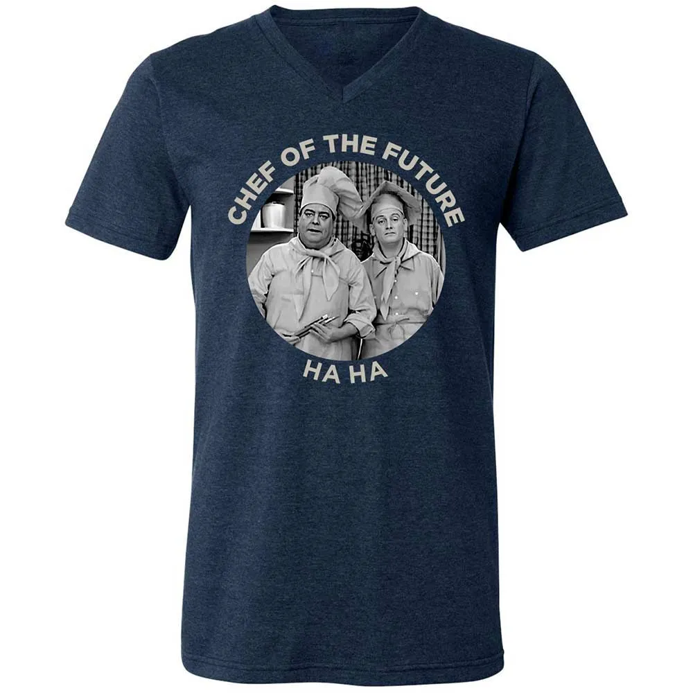 Unisex V-Neck T-Shirt - 6XYWNQQQ - Heather Navy - 3