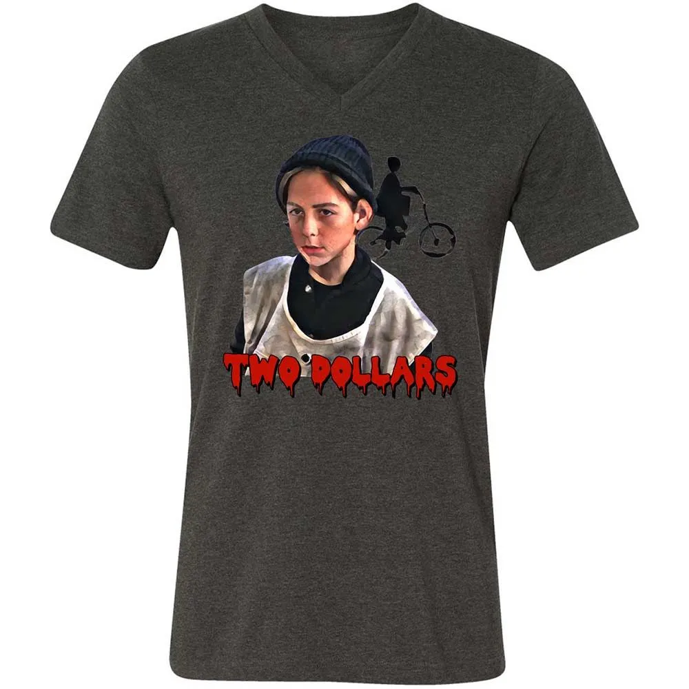 Unisex V-Neck T-Shirt - Z2UPECGS - Dark Grey Heather - 8