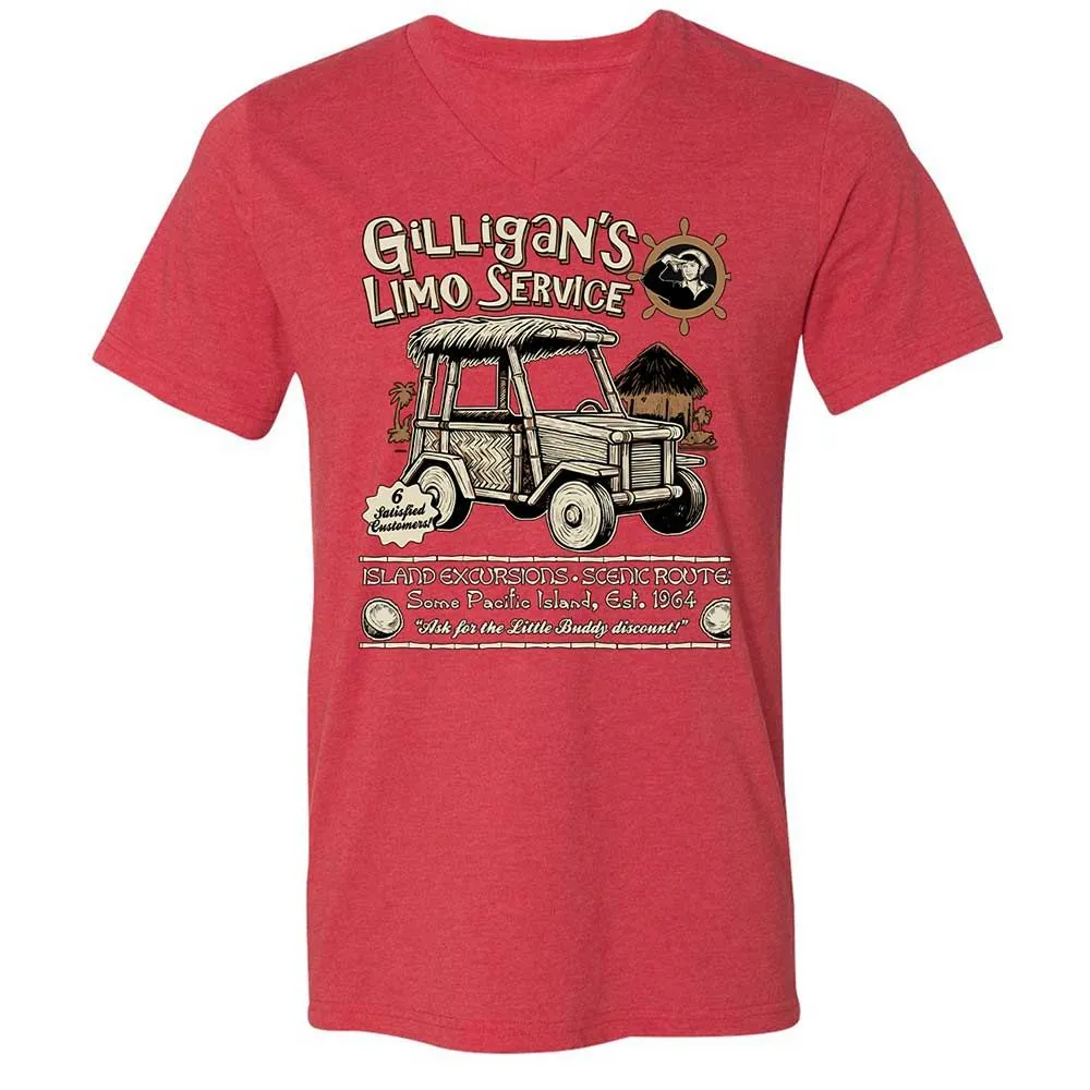 Unisex V-Neck T-Shirt - 6BLZMP7U - Heather Red - 7