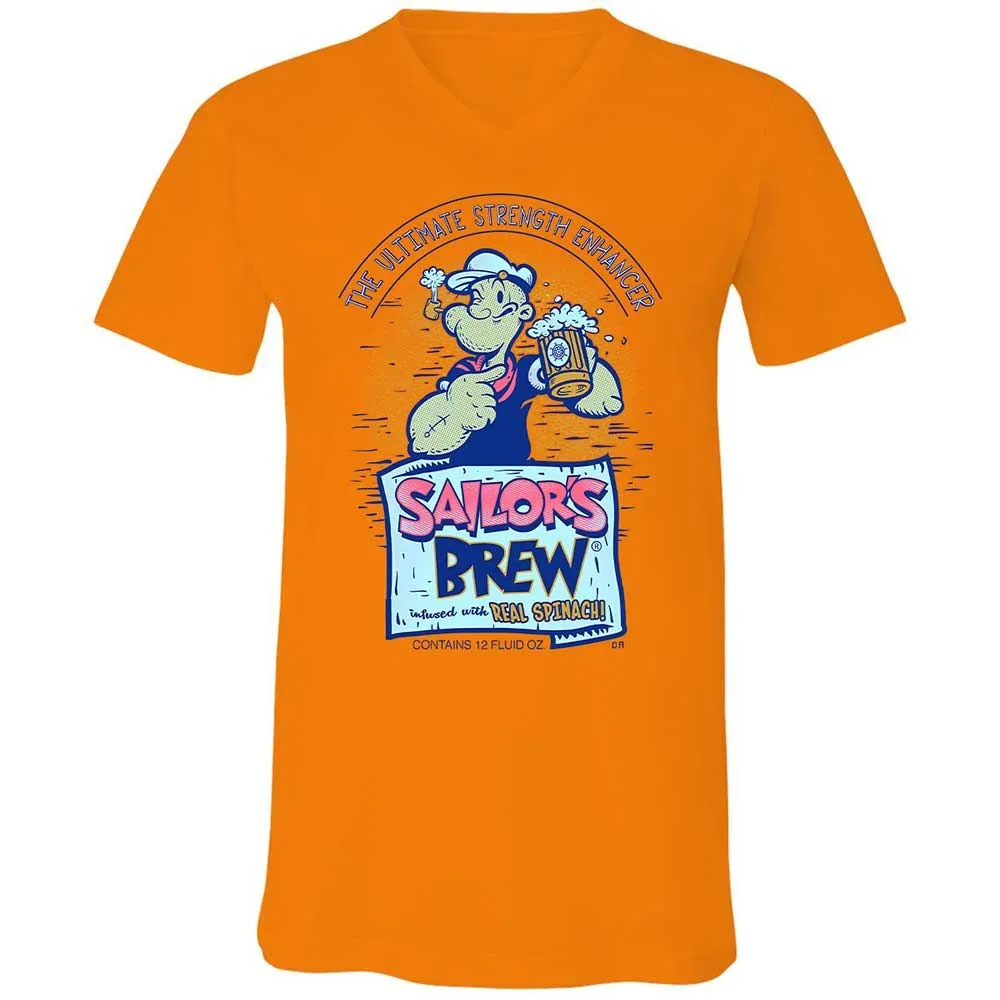Unisex V-Neck T-Shirt - 6WMN7SPM - Orange - 7