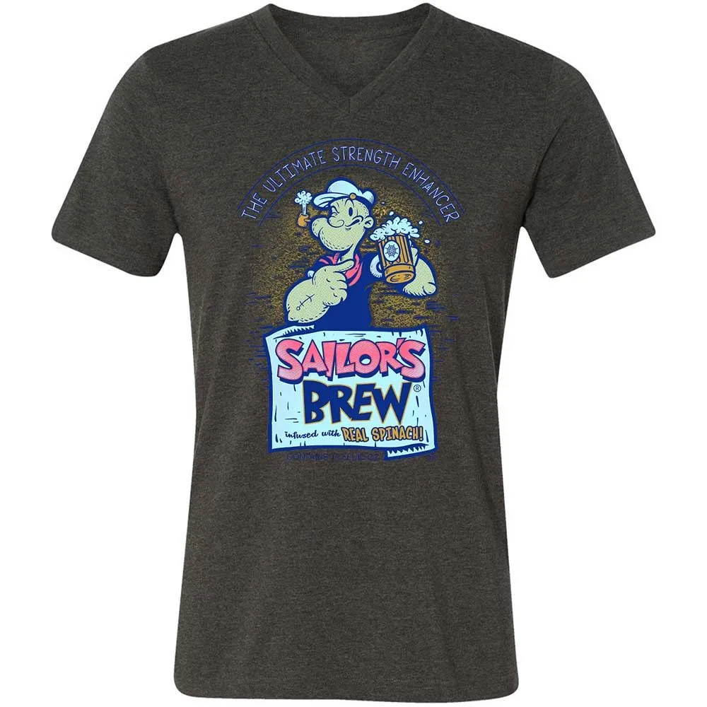 Unisex V-Neck T-Shirt - 6WMN7SPM - Dark Grey Heather - 8