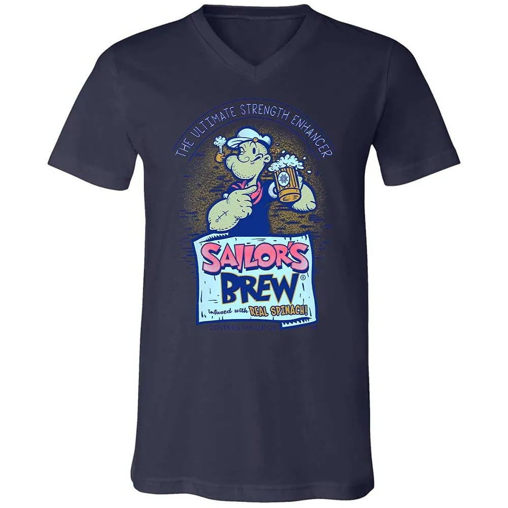 Unisex V-Neck T-Shirt - 6WMN7SPM - Navy - 12