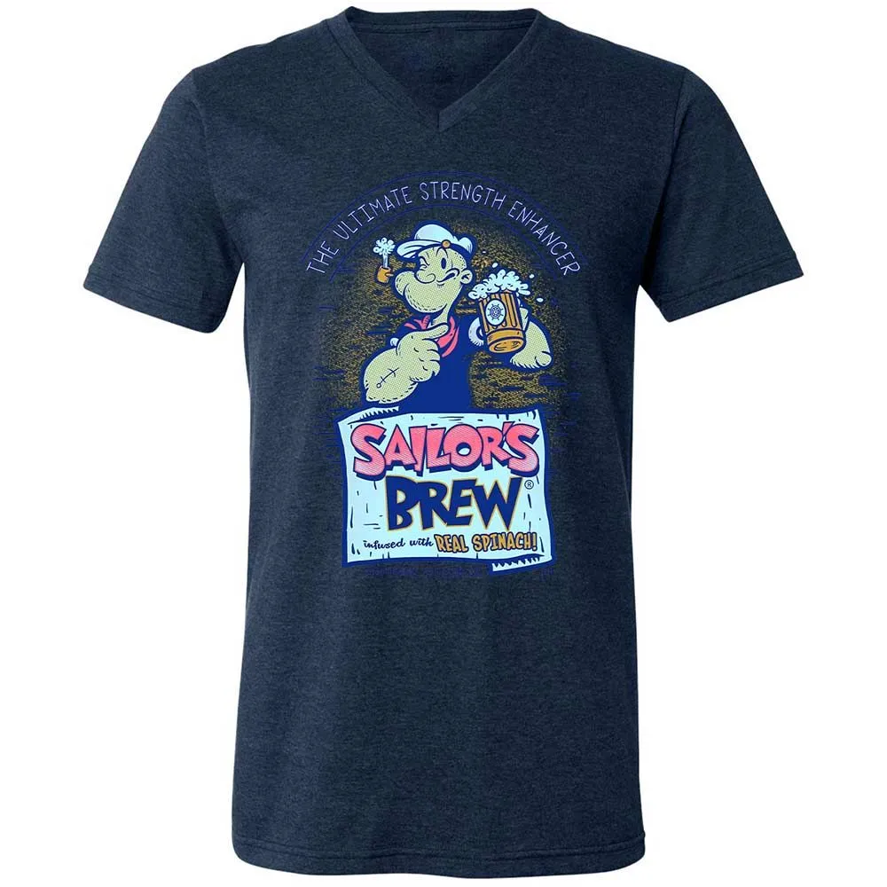 Unisex V-Neck T-Shirt - 6WMN7SPM - Heather Navy - 13