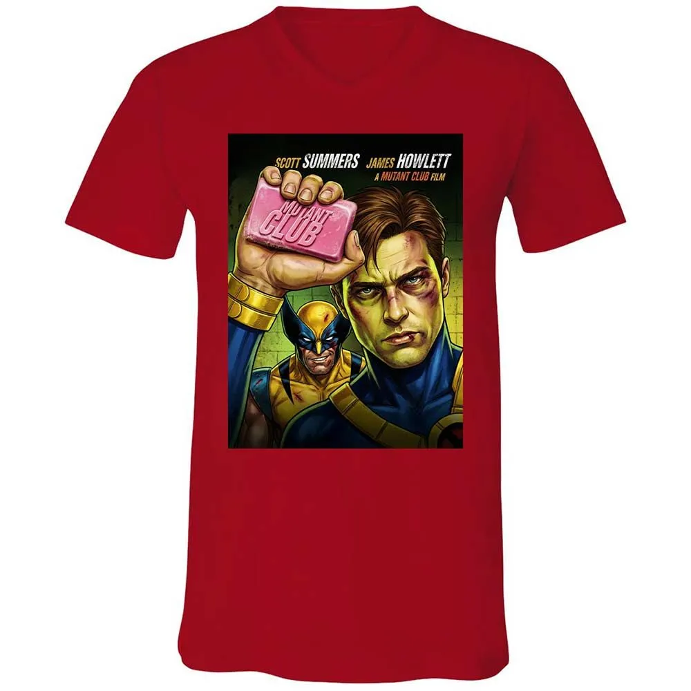 Unisex V-Neck T-Shirt - AUZQ2888 - Red - 6