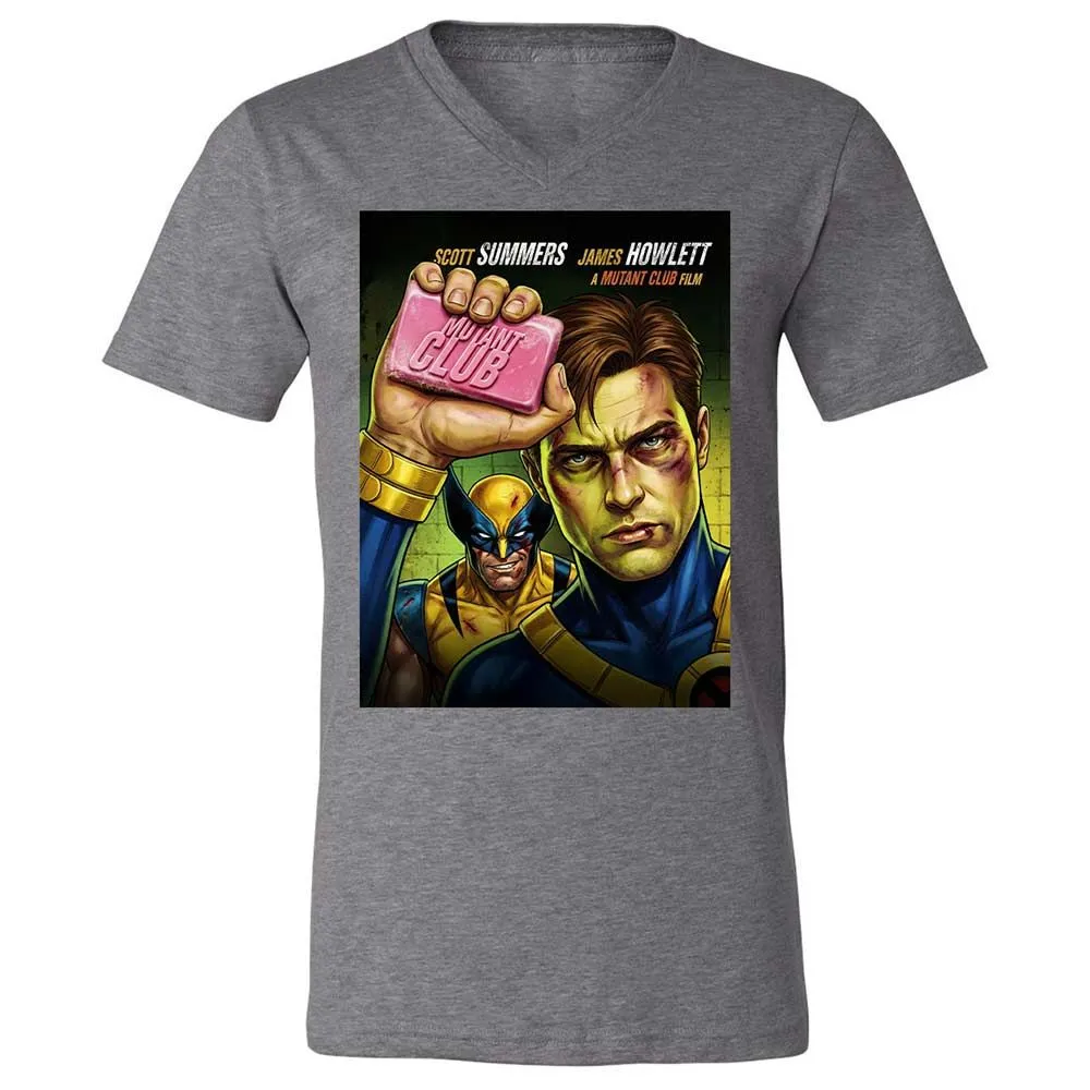 Unisex V-Neck T-Shirt - AUZQ2888 - Deep Heather - 14