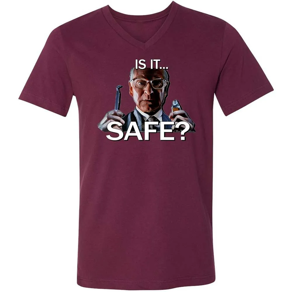Unisex V-Neck T-Shirt - RNASDEM8 - Maroon - 14