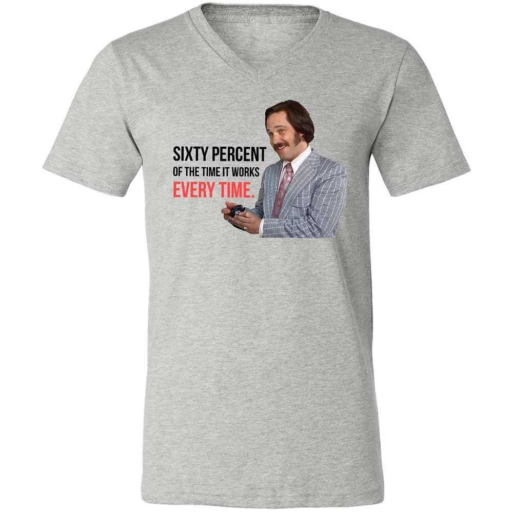 Unisex V-Neck T-Shirt - VZFYVV25 - Athletic Heather - 2
