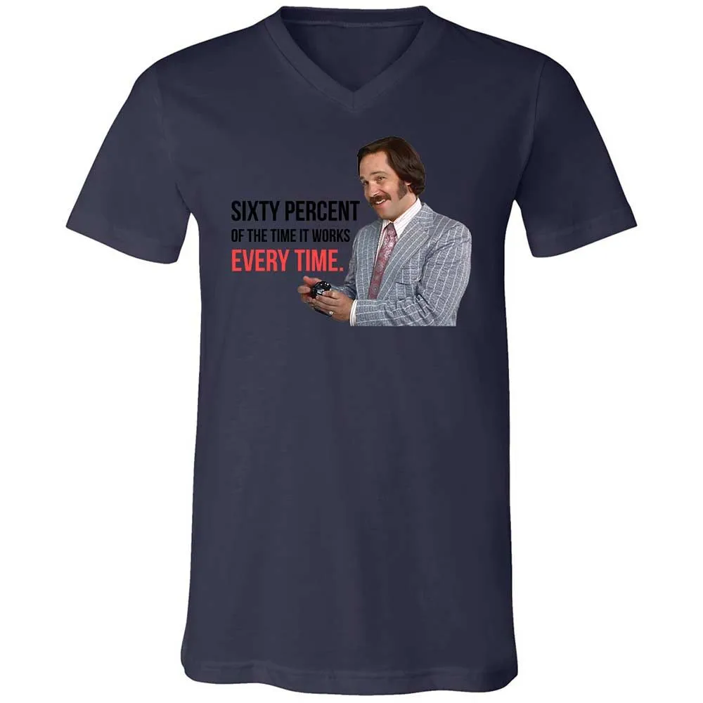 Unisex V-Neck T-Shirt - VZFYVV25 - Navy - 12