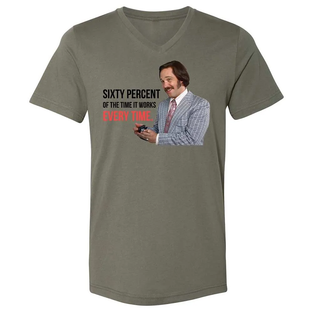 Unisex V-Neck T-Shirt - VZFYVV25 - Military Green - 15