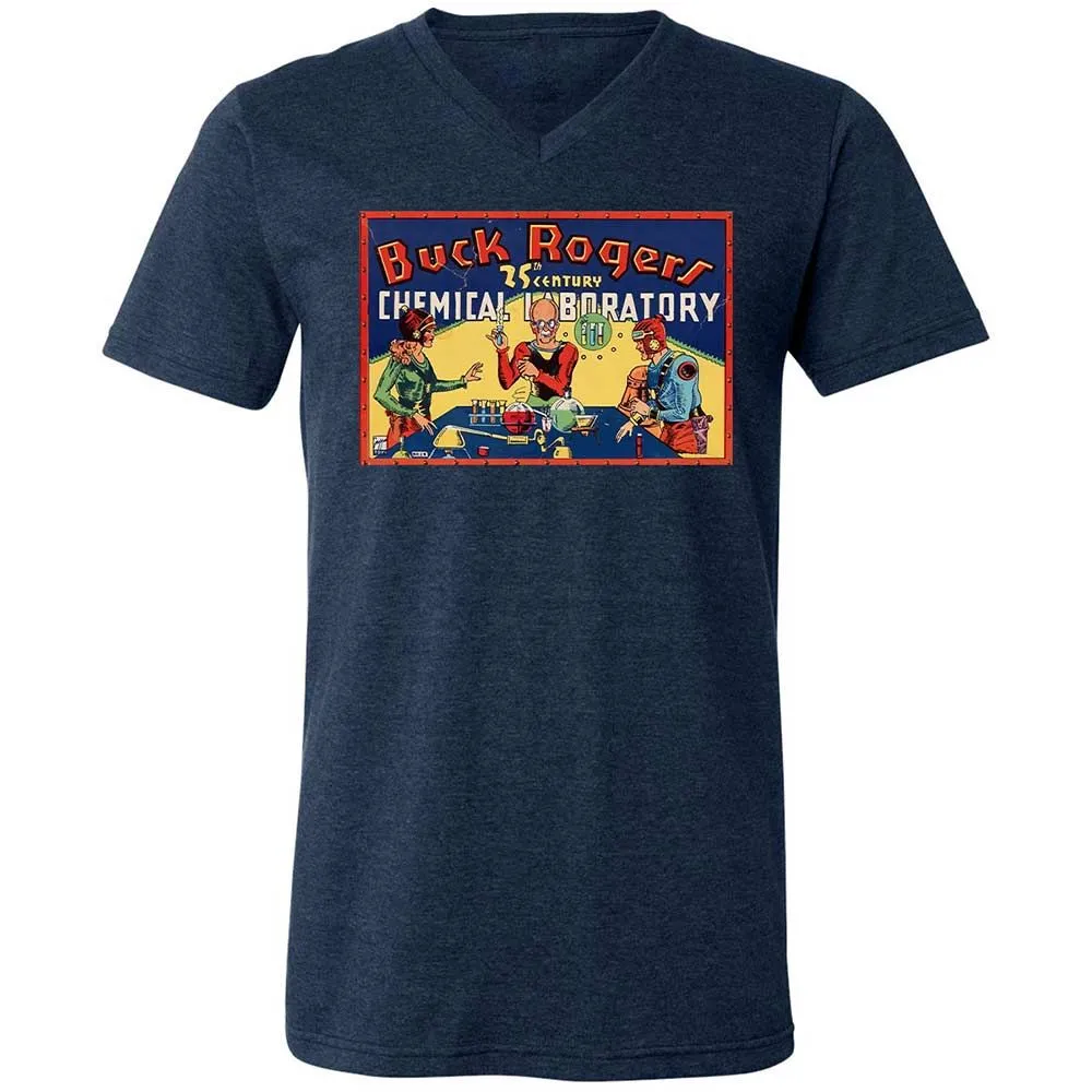 Unisex V-Neck T-Shirt - TRYTXXEX - Heather Navy - 3
