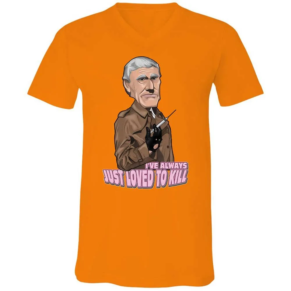 Unisex V-Neck T-Shirt - KF7LL57M - Orange - 7